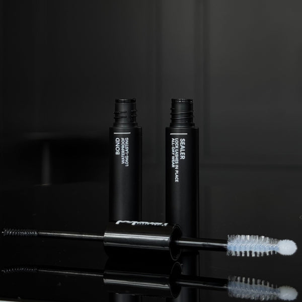 Poplash DIY Eyelash Extension Glue on black background